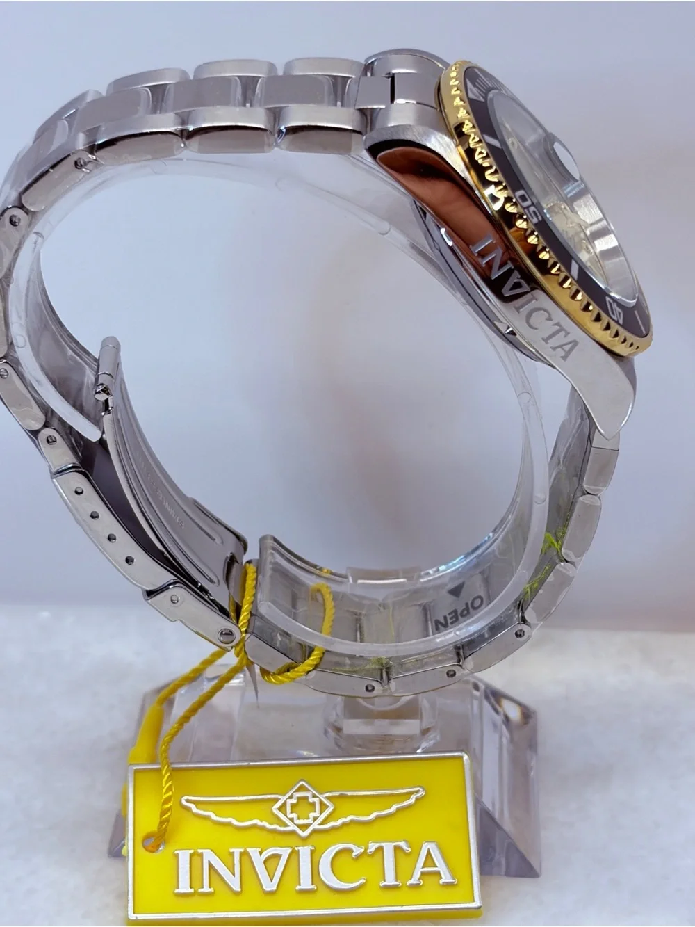 Invicta Pro Diver 40mm Automatic Mens Watch - Two tone With Champagne Dial